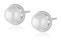 Kolczyki srebrne perły