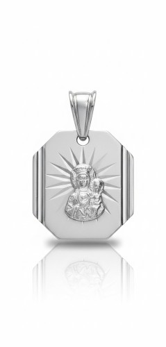 Medalik Matka Boska Częstochowska, diamentowany ośmiokąty