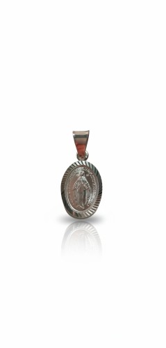 Medalik dwustronny, diamentowany, cudowny, z wizerunkiem Matki Boskiej Niepokalanej