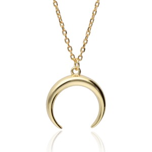 Naszyjnik srebrny pozłacany półksiężyc