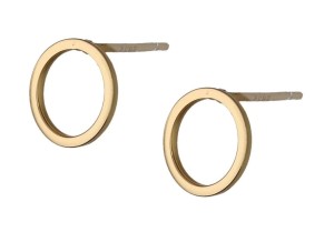 Kolczyki srebrne pozłacane, koła