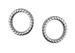 Kolczyki koła skręcane srebrne 
