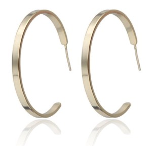 Kolczyki srebrne pozłacane klasyczne koła 4.0 cm