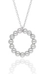 Naszyjnik srebrny koło wiszące  z kulkami