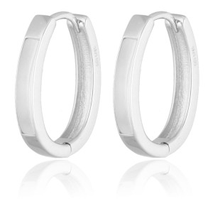 Kolczyki srebrne owalne  z masą perłową