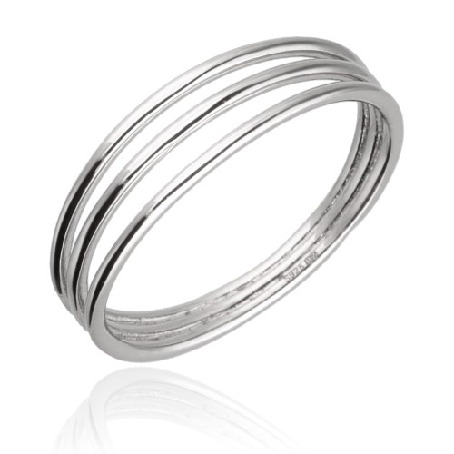 Pierścionek srebrny obrączka potrójny